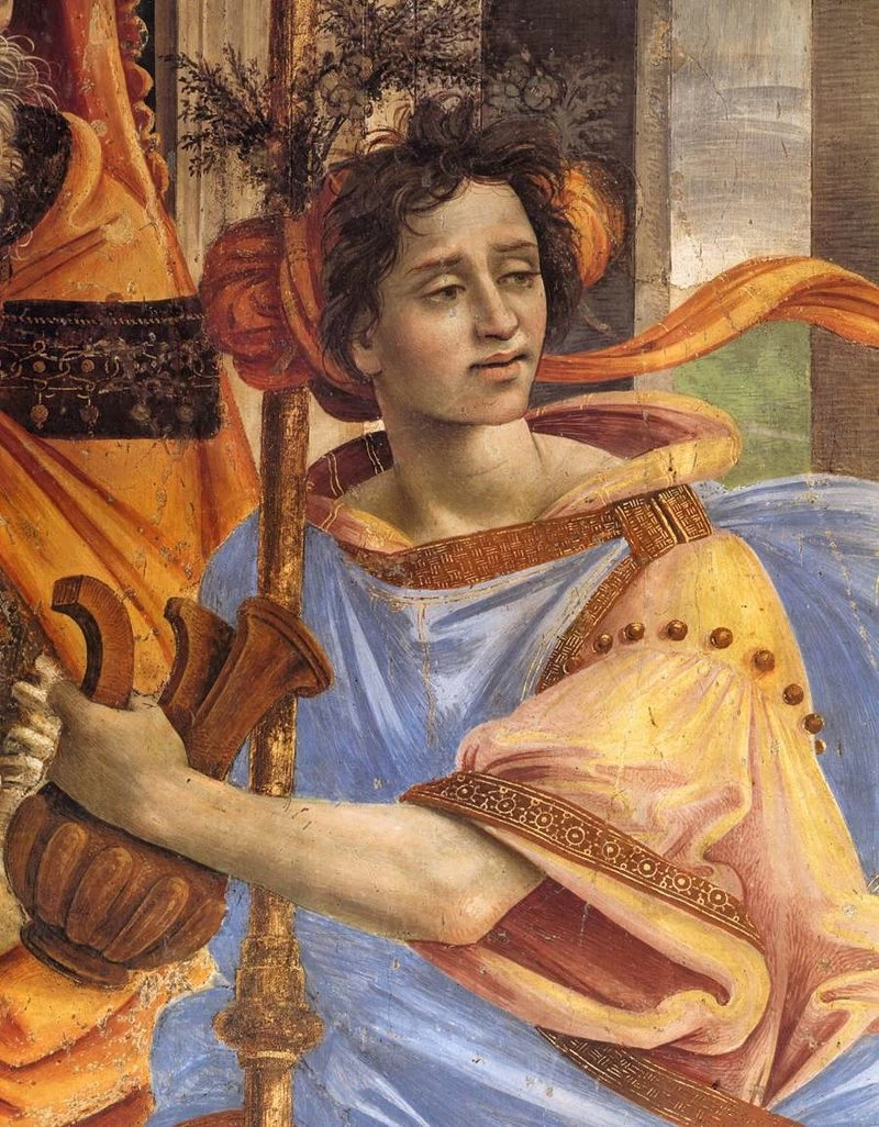 Filippo Lippi - Santa Maria Novella, Firenze, San Filippo. Il miracolo della resurrezione della fanciulla Drusiana, dettaglio